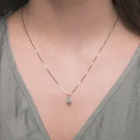 Lab Grown Diamond Necklace in 14K White Gold ( ct tw