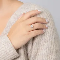 10K Yellow and White Gold Diamond Engagement Ring (0.50 ct tw)