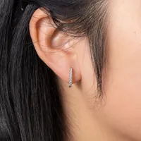 Sapphire Earrings With Diamond Accents With Removable Pear Drop in 10K