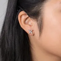 Multi-Look Diamond Cluster Earrings in 10K White Gold (1.00 ct tw)
