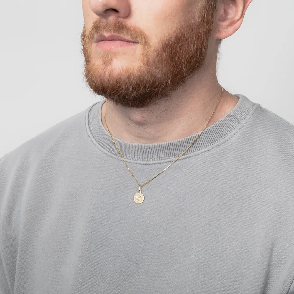 Leo Charm Pendant in 10K Yellow Gold