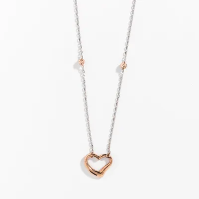 Rose Gold Heart Pendant Necklace