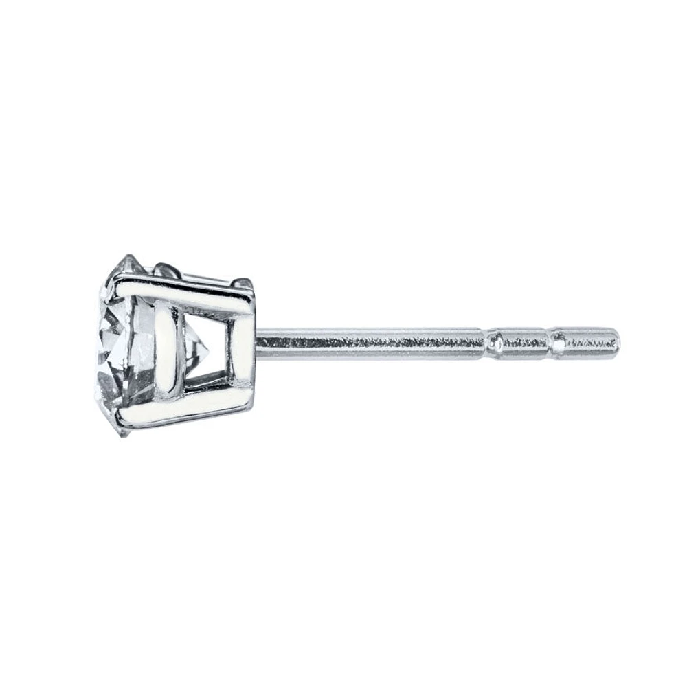 14K White Gold Solitaire Diamond Stud Earrings (1.00ct tw)