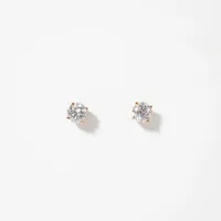 Solitaire Diamond Stud Earrings in 14K Yellow Gold (0.40 ct tw)