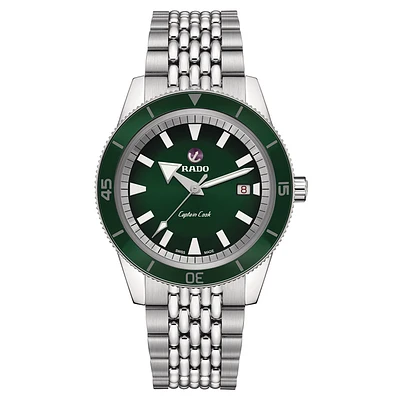 Rado Captain Cook Automatic Green Dial 42mm Watch| R32505313