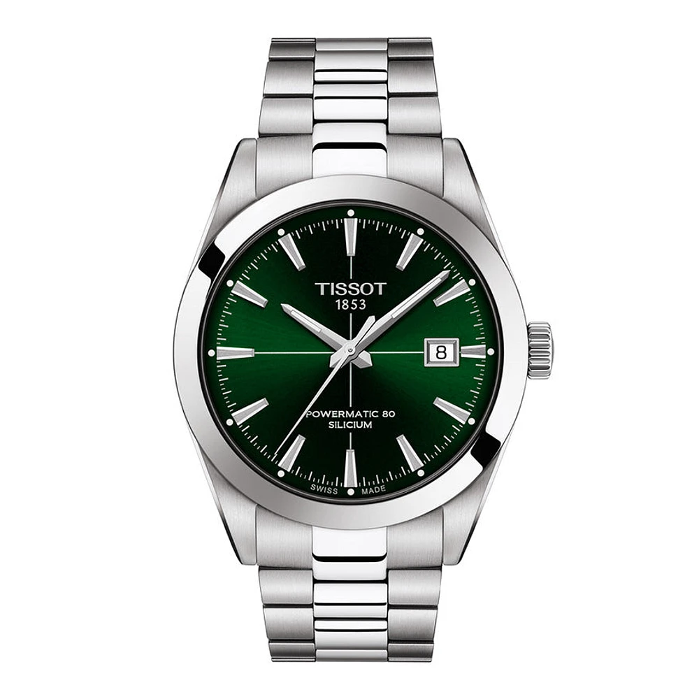 Tissot Gentleman Powermatic 80 Silicium Men's Green Dial Watch | T127.