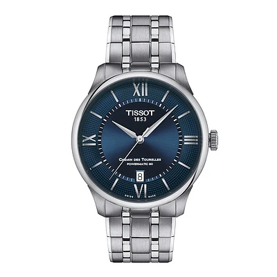 Tissot Chemin des Tourelles Powermatic 80 39mm Blue Dial | T1398071104
