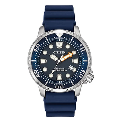Citizen Men's Promaster Diver Eco-Drive Blue Dial Blue Rubber Strap Wa