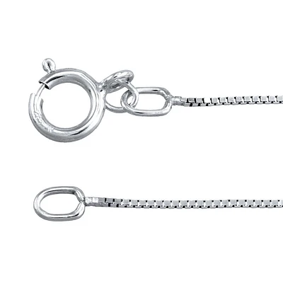 10K White Gold 0.60mm Box Chain (18")