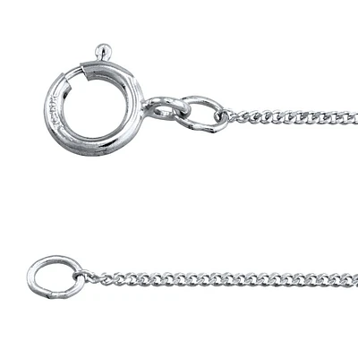 10K White Gold 0.74mm Curb Chain (20")