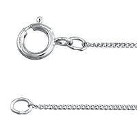10K White Gold 0.74mm Curb Chain (20")