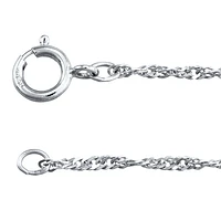 10K White Gold 1.5mm Singapore Chain (18")