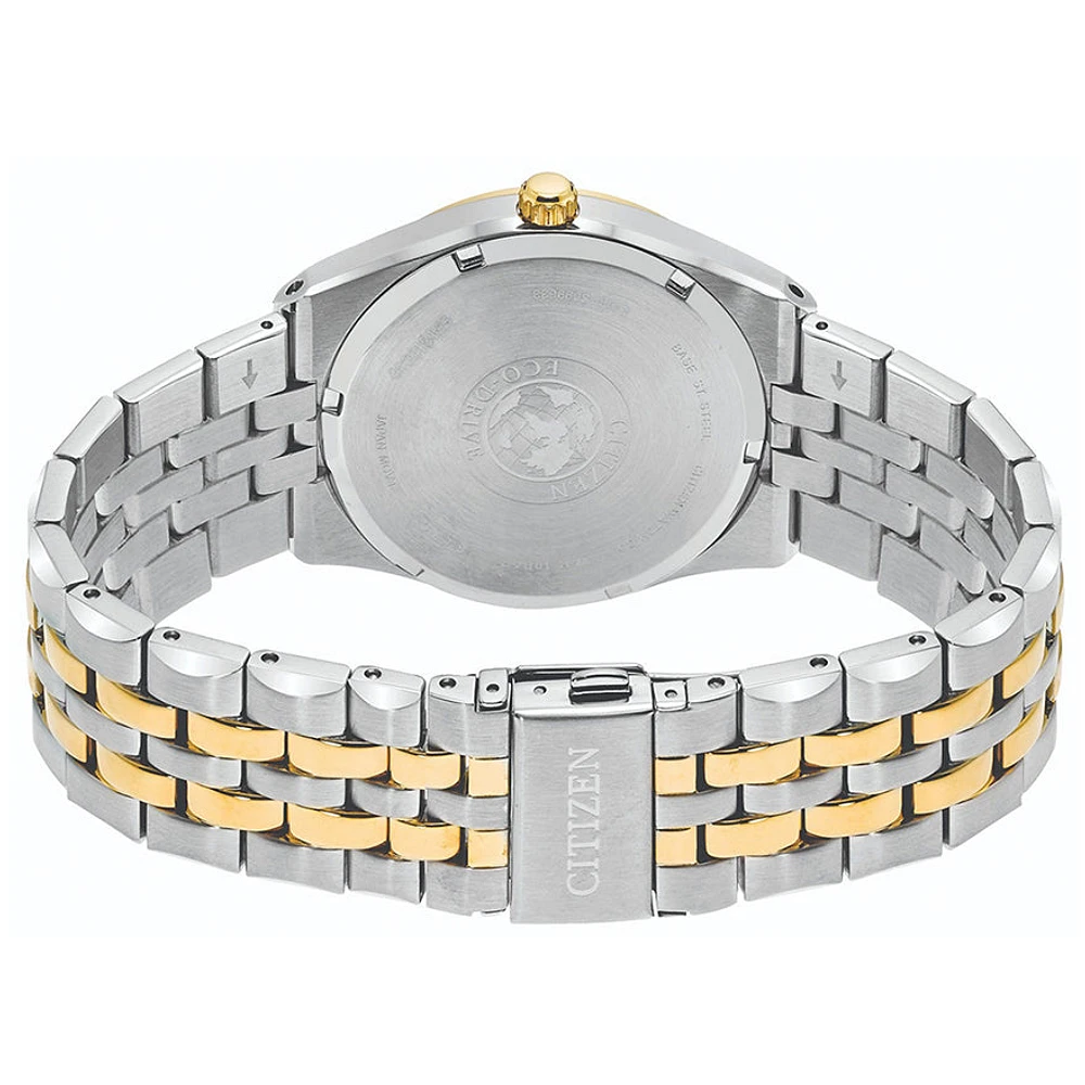 Citizen Men`s Corso Two Tone Stainless Steel Watch In Blue Dial | BM73