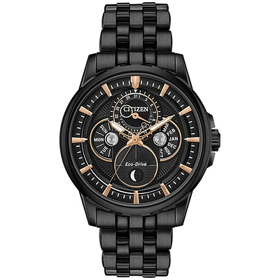 Citizen Calendrier Men's Eco-Drive Watch In Black | BU0057-54E