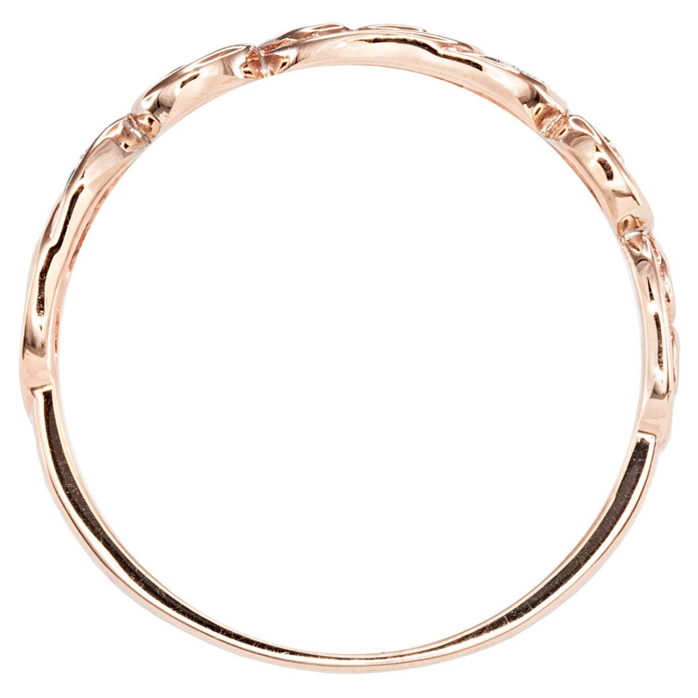 Fashion Diamond Ring 10K Rose Gold (0.023 ct tw)