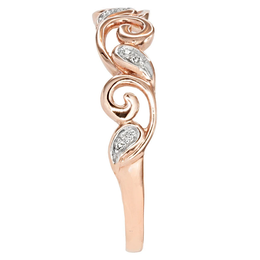Fashion Diamond Ring 10K Rose Gold (0.023 ct tw)