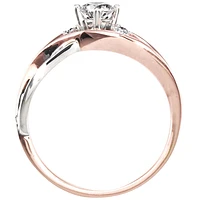 Diamond Engagement Ring 14K Rose and White Gold (0.45ct tw)