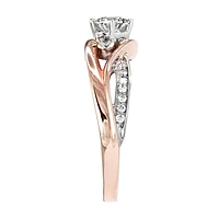 Diamond Engagement Ring 14K Rose and White Gold (0.45ct tw)