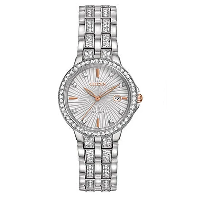 Citizen Women's Silhouette Crystal Eco-Drive Stainless Steel Watch | E