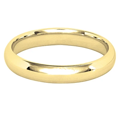 Low Dome Comfort Fit Wedding Band 14K Yellow Gold (3MM)