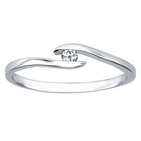 Solitaire Diamond Promise Ring 10K White Gold (0.05ct tw)