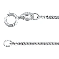 14K White Gold Square 0.7mm Wheat Chain (16")