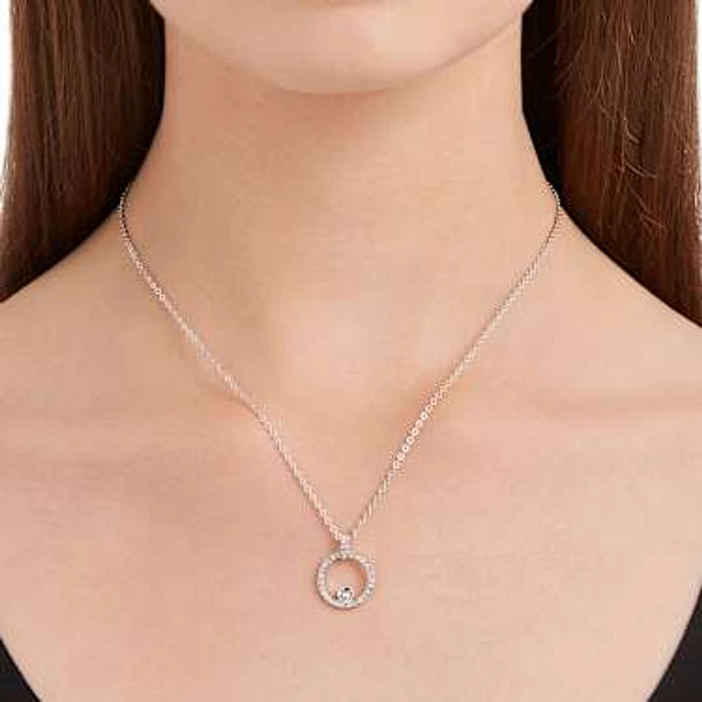 Creativity pendant, White, Rhodium plated by SWAROVSKI