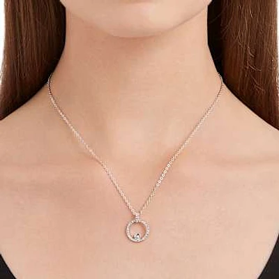 Creativity pendant, White, Rhodium plated by SWAROVSKI
