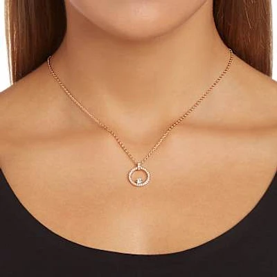 Creativity pendant, White, Rose gold-tone plated by SWAROVSKI