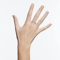 Vittore ring, Marquise cut, White, Rhodium plated by SWAROVSKI