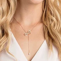 Lifelong Bow necklace, Bow, White, Mixed metal finish by SWAROVSKI