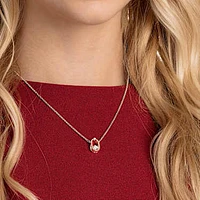 Swarovski Sparkling Dance necklace, Round cut, Oval shape, White, Rose gold-tone plated by SWAROVSKI