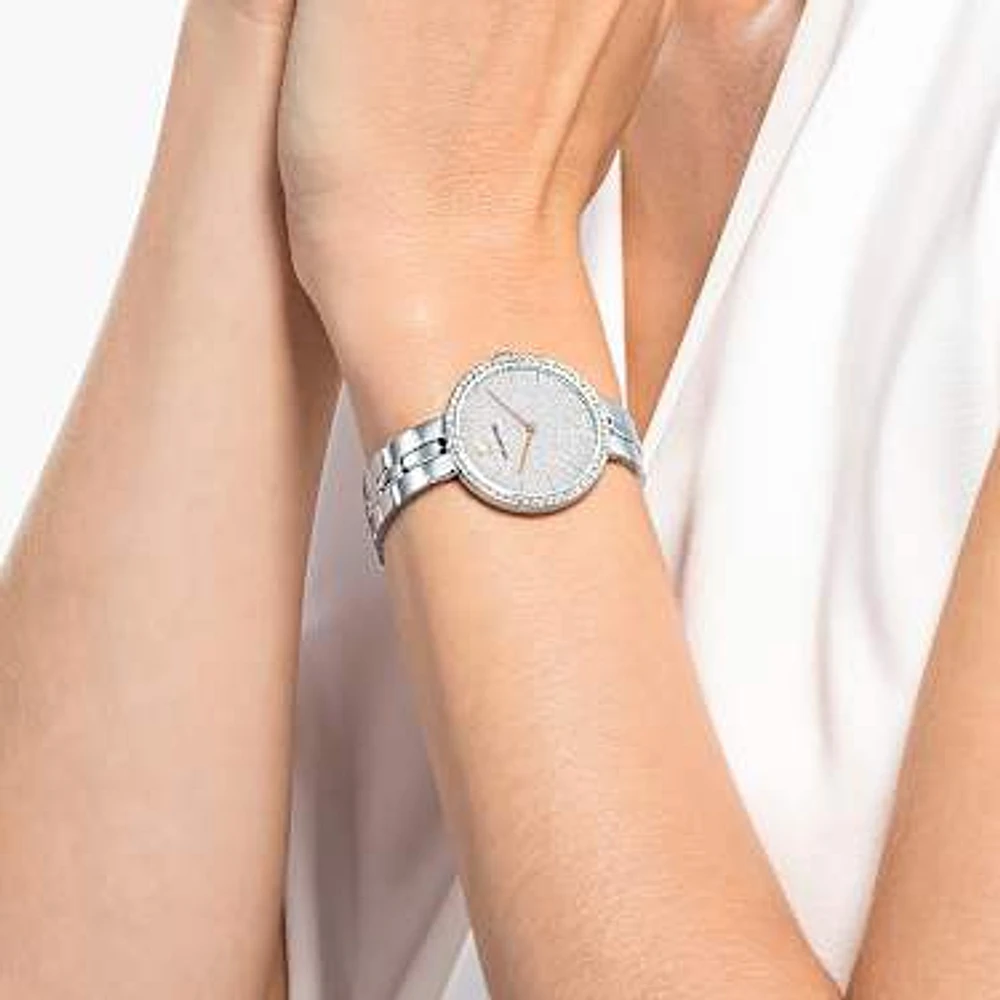 Cosmopolitan watch, Swiss Made, Metal bracelet, Silver Tone, Stainless steel by SWAROVSKI