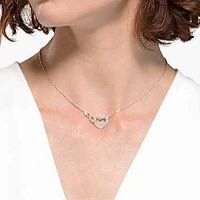Swarovski Infinity set, Infinity and heart, White, Mixed metal finish by SWAROVSKI