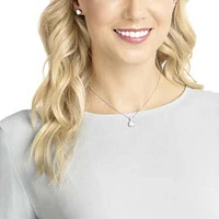 Begin set, Trilliant cut, White, Rhodium plated by SWAROVSKI