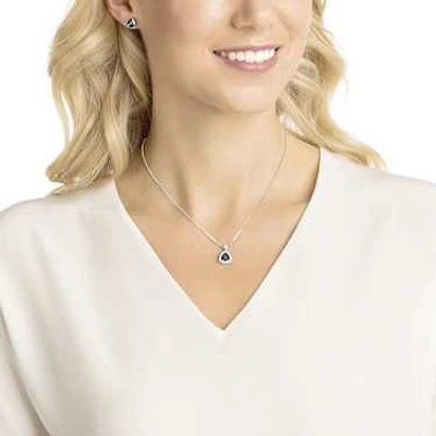 Begin set, Trilliant cut, Black, Rhodium plated by SWAROVSKI