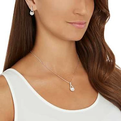 Enlace set, White, Rhodium plated by SWAROVSKI