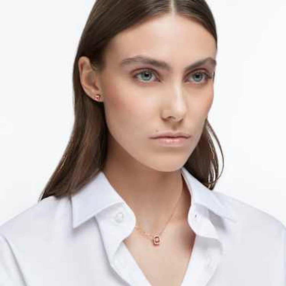 Millenia set, Octagon cut, Pink, Rose gold-tone plated by SWAROVSKI