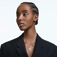 Stella set, Mixed cuts, Star, White, Rhodium plated by SWAROVSKI