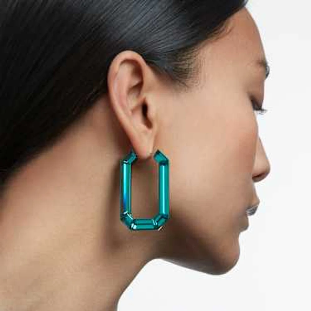 Lucent hoop earrings, Statement, Octagon shape