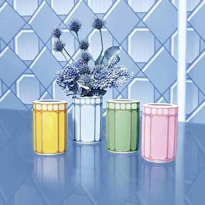 Signum vase, Porcelain, Medium, Blue by SWAROVSKI
