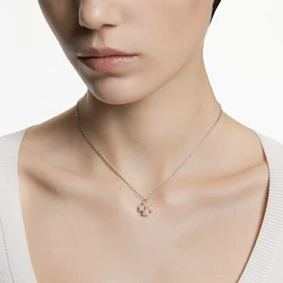 Latisha pendant, Flower, Pink, Mixed metal finish by SWAROVSKI