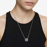 Hollow pendant, White, Rhodium plated by SWAROVSKI