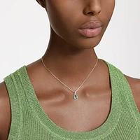 Stilla pendant, Pear cut, Green, Gold-tone plated by SWAROVSKI
