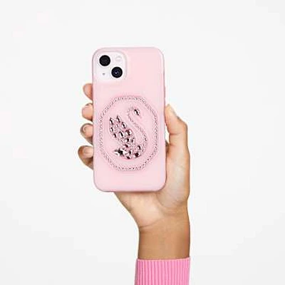 Smartphone case, Swan, iPhone® 14 Pro Max, Pale pink by SWAROVSKI