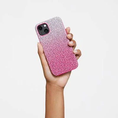 High smartphone case, iPhone® 13, Pink by SWAROVSKI