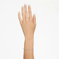 Mesmera bracelet, Mixed cuts, Scattered design, White, Rhodium plated by SWAROVSKI