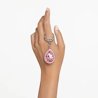 Key ring, Pear cut, Pink by SWAROVSKI