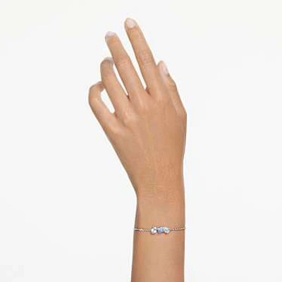 Mesmera bracelet, Mixed cuts, Blue, Rhodium plated by SWAROVSKI