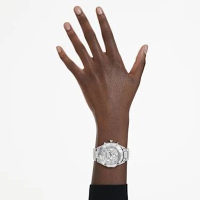 Dextera lux watch, Swiss Made, Metal bracelet, Silver Tone, Stainless steel by SWAROVSKI
